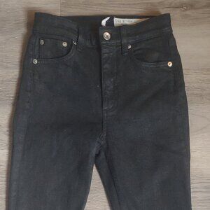 Rag & Bone New York  Nina Skinny - Black High-Rise High Stretch Jean